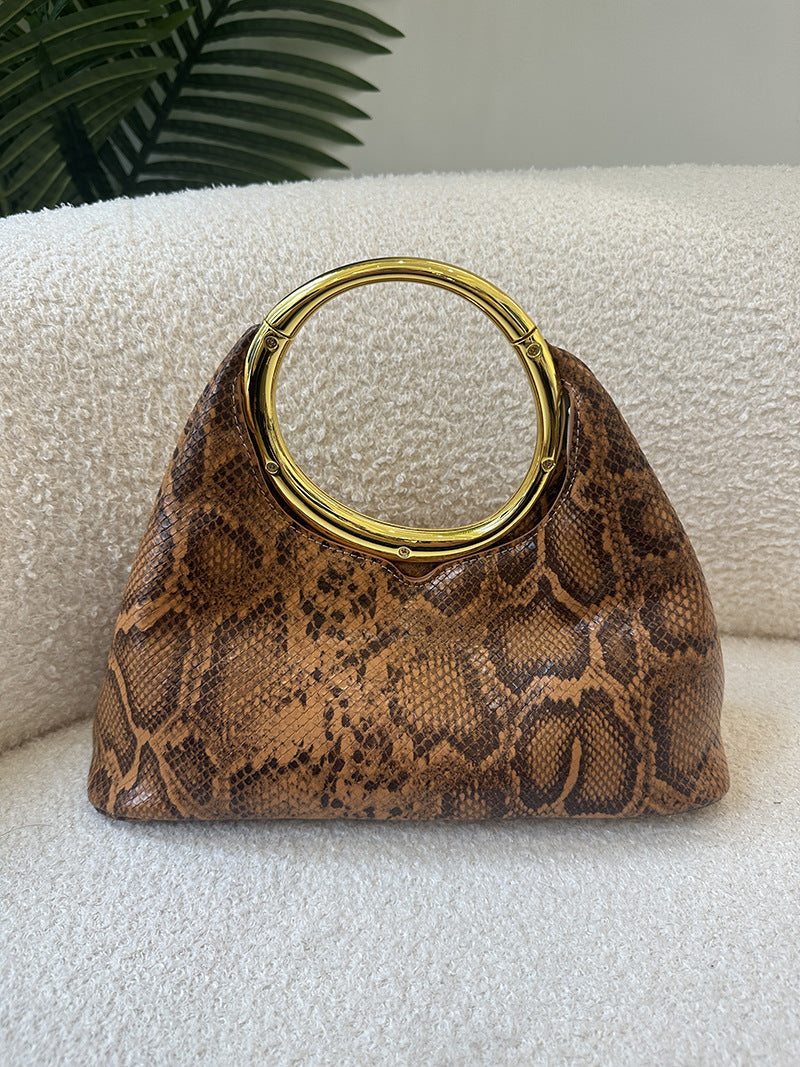 Premium Soft Leather Handbag – Ring Handle Design