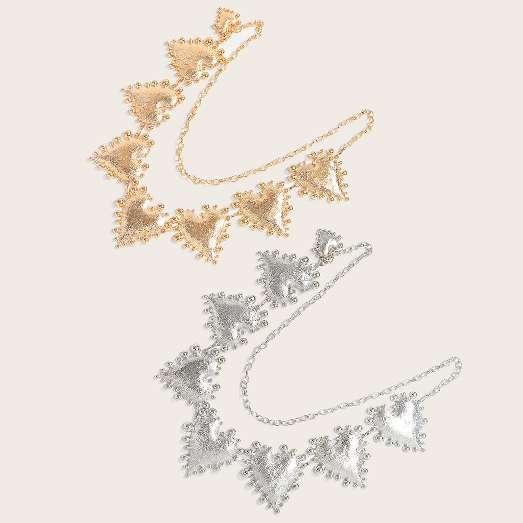 Retro Women’s Waist Chain with Heart Design – Fashion Dress Accessory