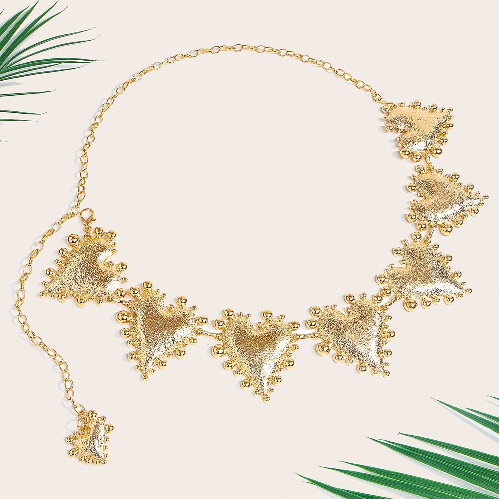 Retro Women’s Waist Chain with Heart Design – Fashion Dress Accessory