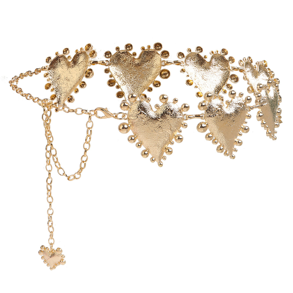 Retro Women’s Waist Chain with Heart Design – Fashion Dress Accessory