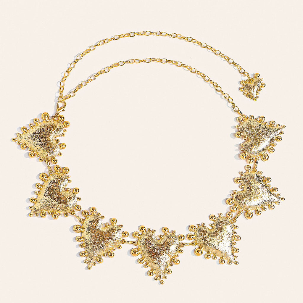 Retro Women’s Waist Chain with Heart Design – Fashion Dress Accessory