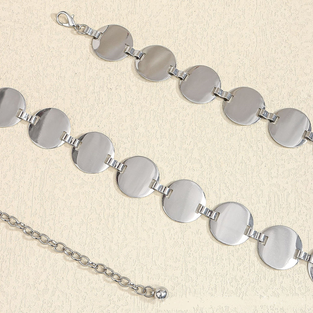 Gold & Silver Punk Waist Chain with Skirt & Pants Accent – Women’s Ethnic Style Belt Jewelry