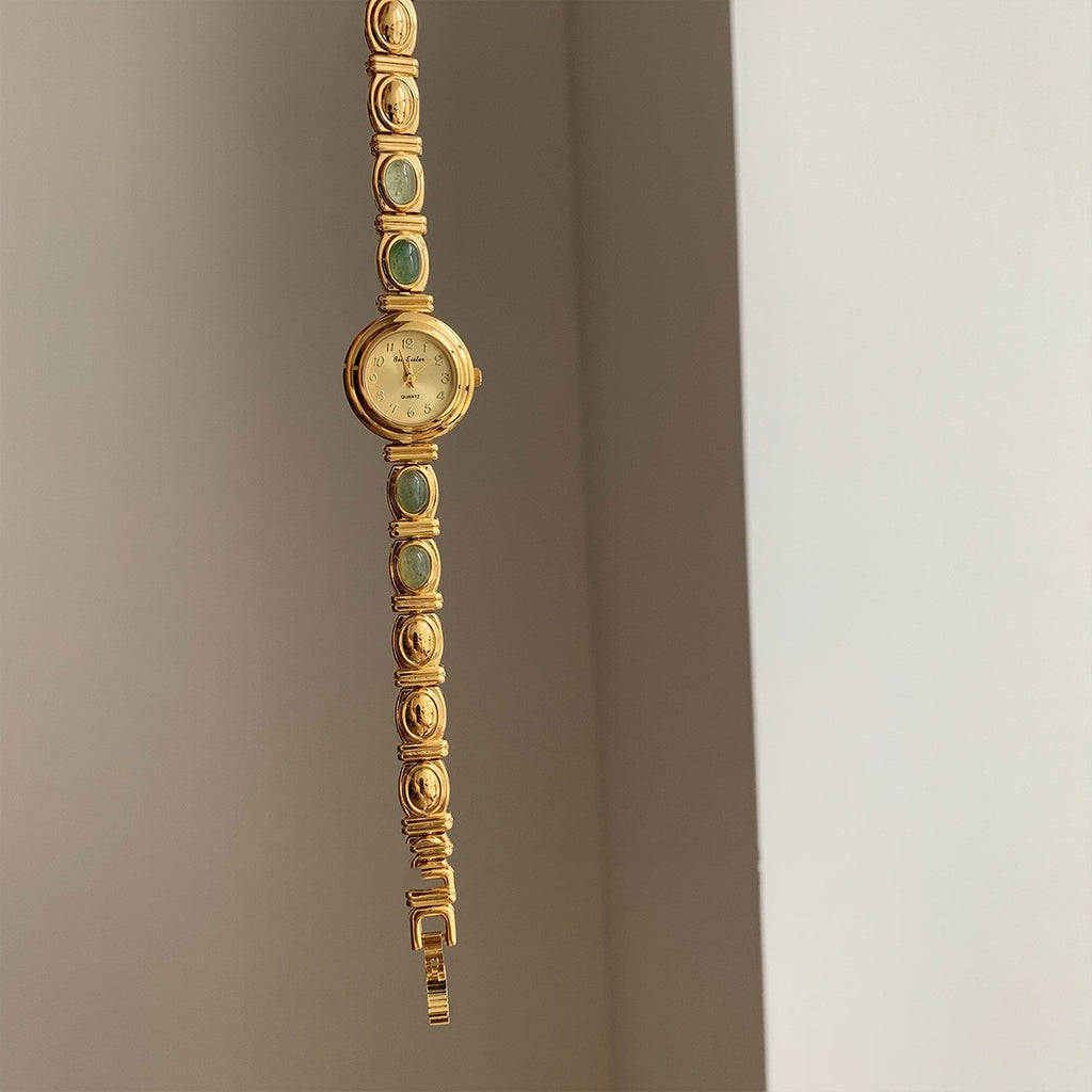 Beryl Gold Women’s Quartz Watch – Chinese Retro Fashion Style