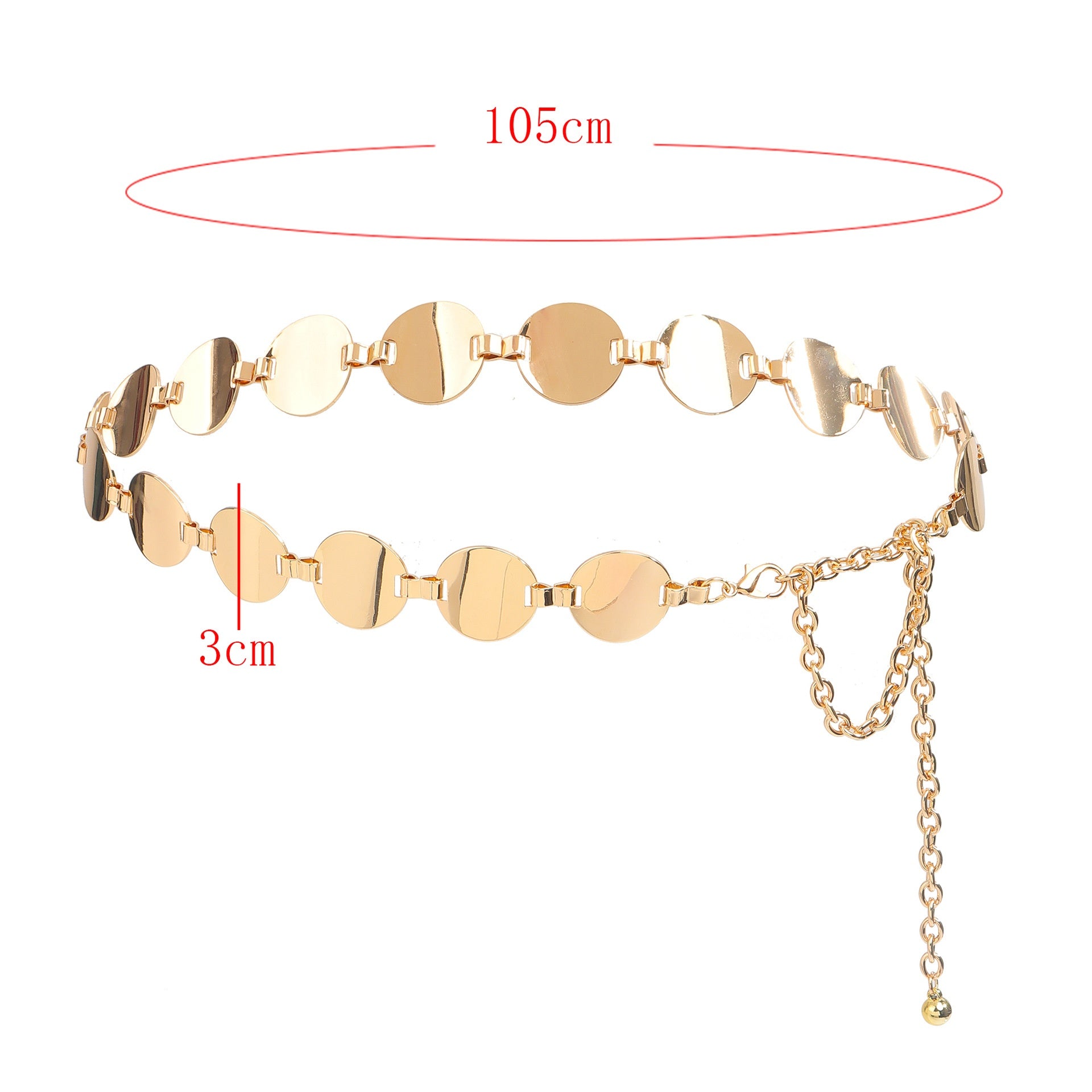 Gold & Silver Punk Waist Chain with Skirt & Pants Accent – Women’s Ethnic Style Belt Jewelry