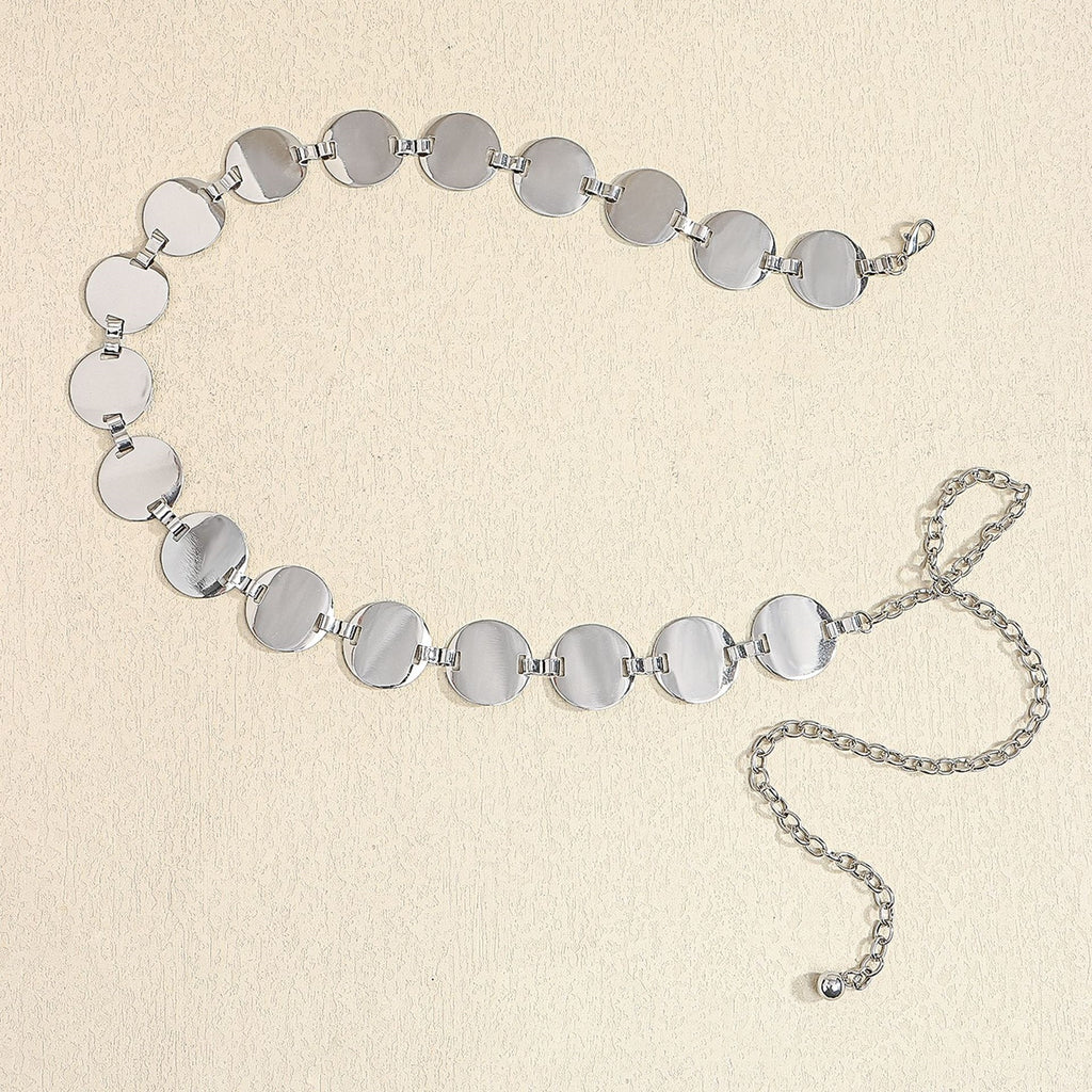 Gold & Silver Punk Waist Chain with Skirt & Pants Accent – Women’s Ethnic Style Belt Jewelry